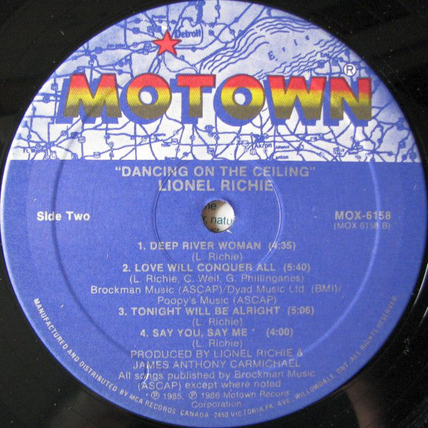 Lionel Richie : Dancing On The Ceiling (LP, Album, Gat)