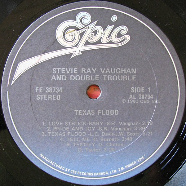 Stevie Ray Vaughan & Double Trouble : Texas Flood (LP, Album)