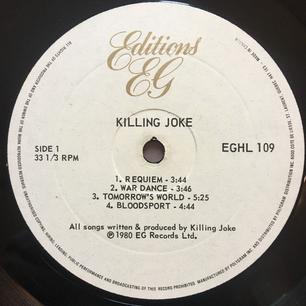 Killing Joke : Killing Joke (LP, Album)