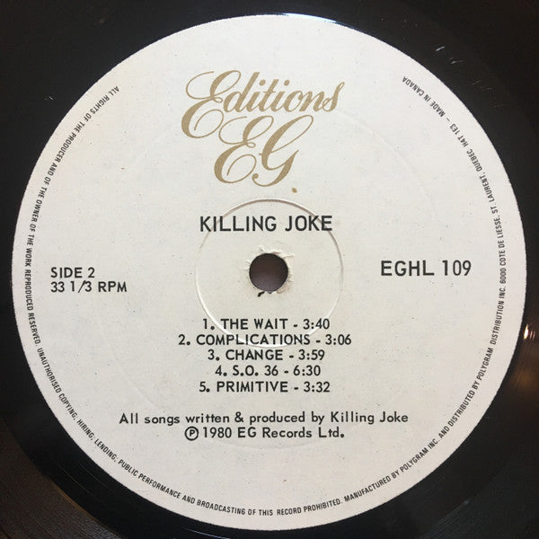 Killing Joke : Killing Joke (LP, Album)