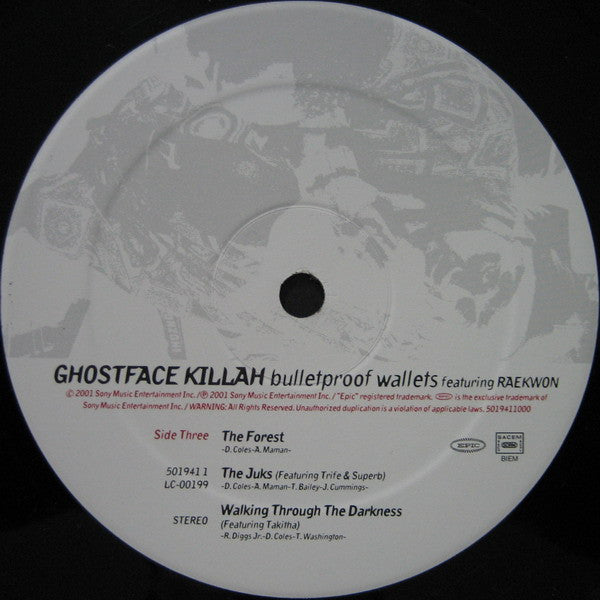 Ghostface Killah Featuring Raekwon : Bulletproof Wallets (2xLP, Album)