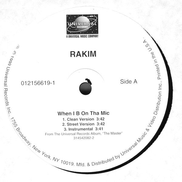 Rakim : When I B On Tha Mic / Flow Forever (12")