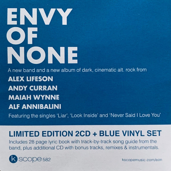 Envy Of None : Envy Of None (LP, Album, Blu + CD, Album + CD + Ltd)