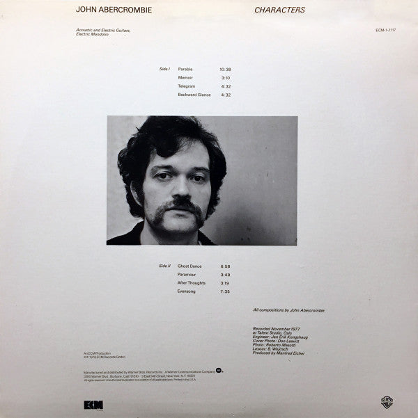 John Abercrombie : Characters (LP, Album)
