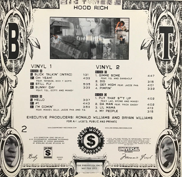 Big Tymers : Hood Rich (2xLP, Album, Promo)