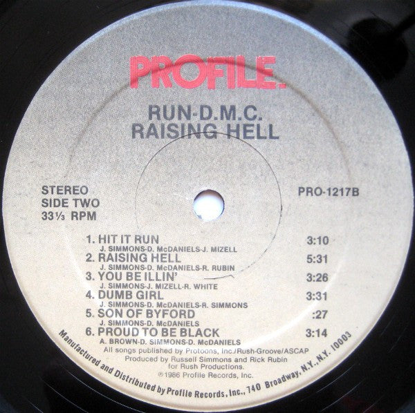 Run-DMC : Raising Hell (LP, Album, Gre)