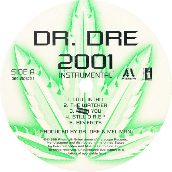 Dr. Dre : 2001 (Instrumental) (2xLP, Album)
