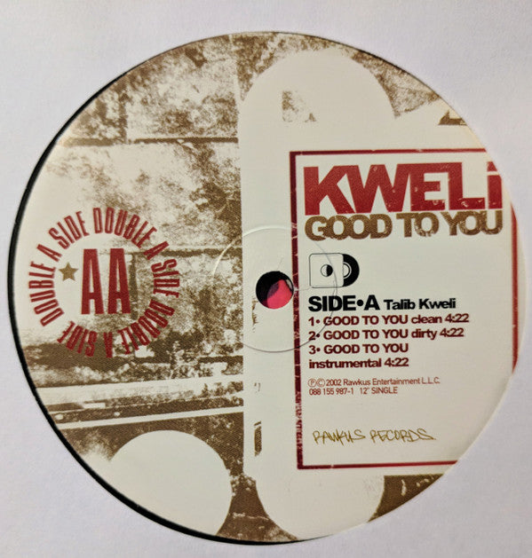 Talib Kweli : Good To You / Put It In The Air (12", Single)