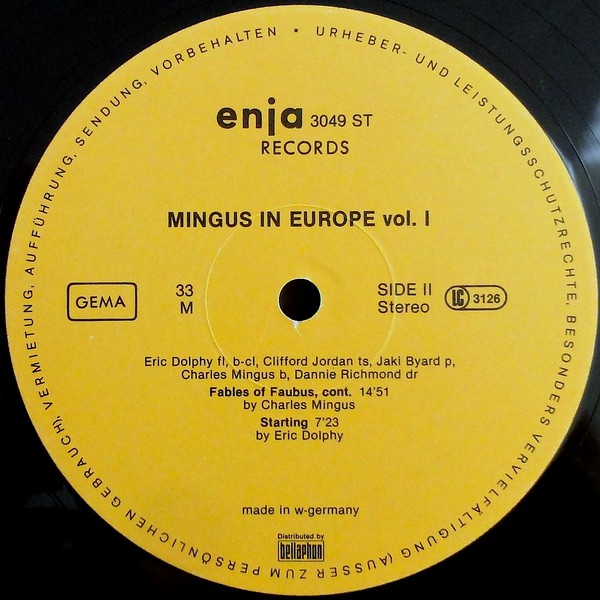 The Charles Mingus Quintet : Mingus In Europe Volume I (LP, Album)