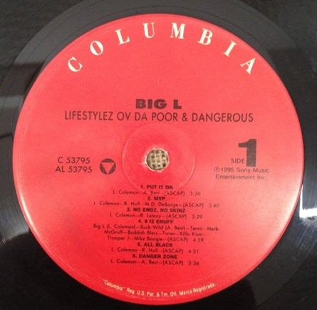 Big L : Lifestylez Ov Da Poor & Dangerous (LP, Album, M/Print)