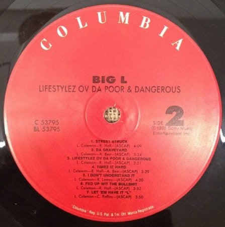 Big L : Lifestylez Ov Da Poor & Dangerous (LP, Album, M/Print)