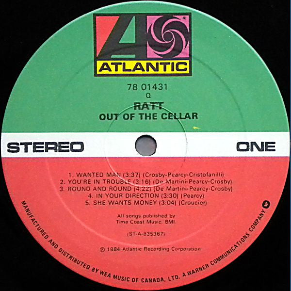 Ratt : Out Of The Cellar (LP, Album)