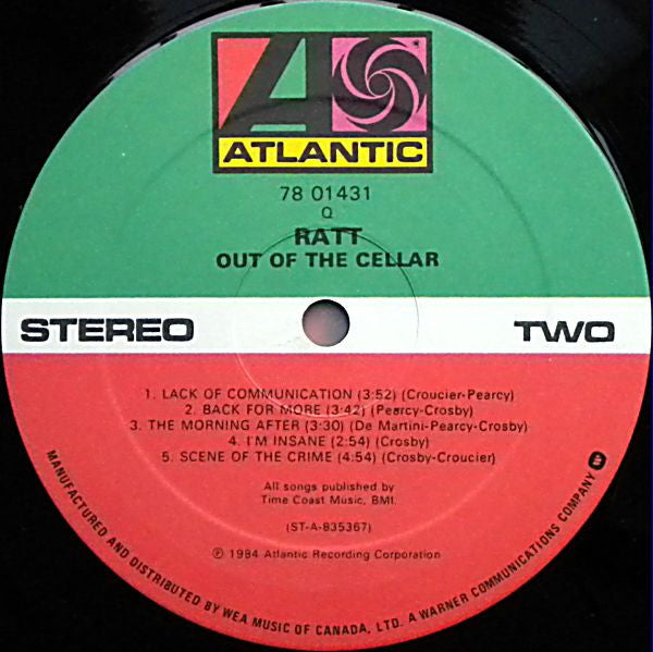 Ratt : Out Of The Cellar (LP, Album)