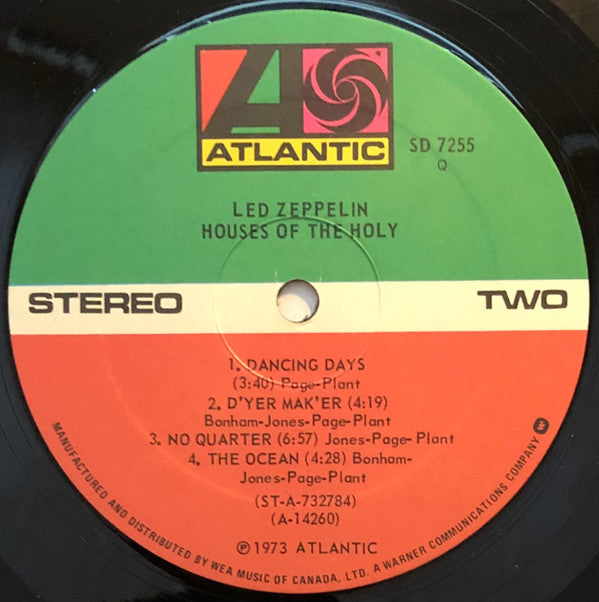 Led Zeppelin : Houses Of The Holy (LP, Album, RE, Gat)