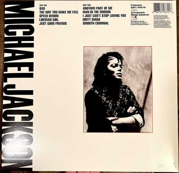 Michael Jackson : Bad (LP, Album, RE, RP)