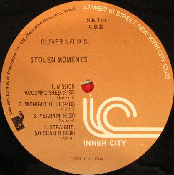 Oliver Nelson : Stolen Moments (LP, Album, RE)