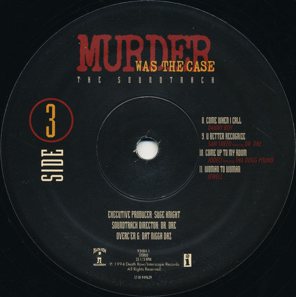 Various : Murder Was The Case (The Soundtrack) (2xLP, Album)