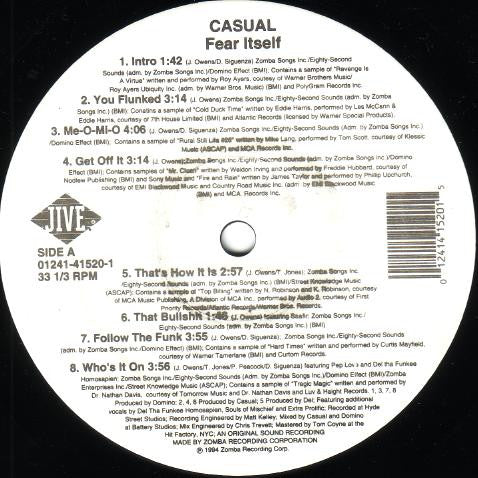 Casual : Fear Itself (LP, Album)