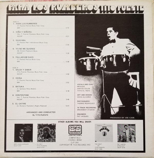 Tito Puente : Para Los Rumberos (LP, Album)