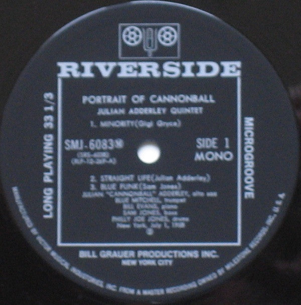 Julian Adderley Quintet* : Portrait Of Cannonball (LP, Album, Mono, RE)