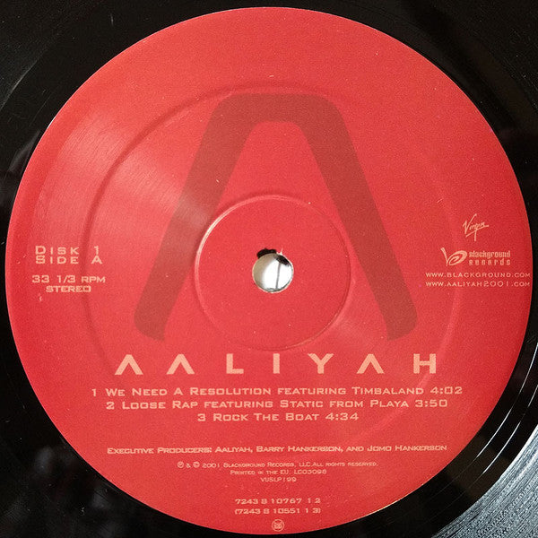 Aaliyah : Aaliyah (2xLP, Album)