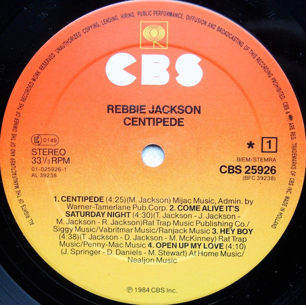 Rebbie Jackson : Centipede (LP, Album)