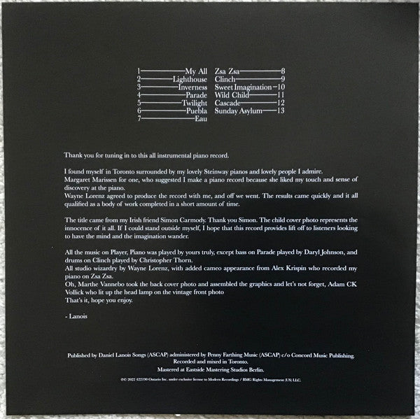 Daniel Lanois : Player, Piano (LP, Album)