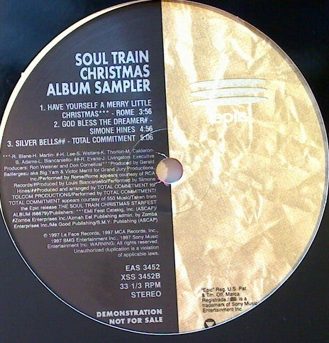 Various : Soul Train Christmas Starfest Album Sampler (12", Promo, Red)