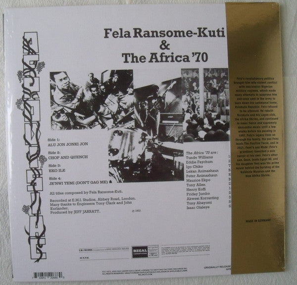 Fela Ransome-Kuti* & The Africa '70* : Afrodisiac (LP, Red + LP, Gre + Album, RE, RM, 50t)