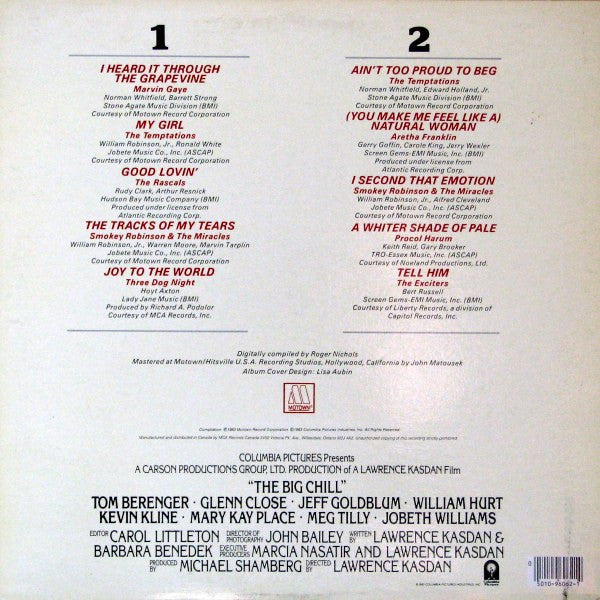 Various : The Big Chill: Music From The Original Motion Picture Soundtrack (LP, Comp)