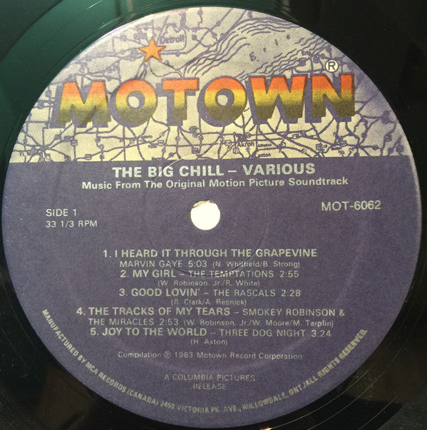 Various : The Big Chill: Music From The Original Motion Picture Soundtrack (LP, Comp)