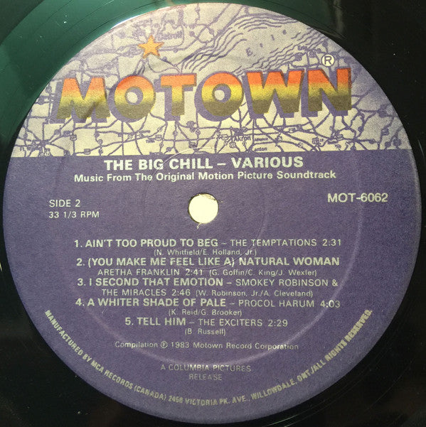 Various : The Big Chill: Music From The Original Motion Picture Soundtrack (LP, Comp)