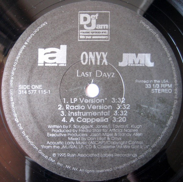 Onyx : Last Dayz (12")