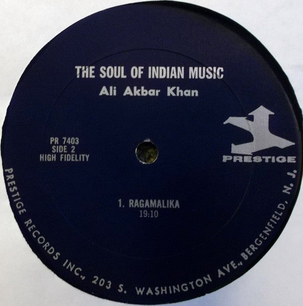 Ali Akbar Khan : The Soul Of Indian Music (LP, Album, Mono)