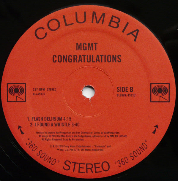 MGMT : Congratulations (2xLP, Album, Scr)