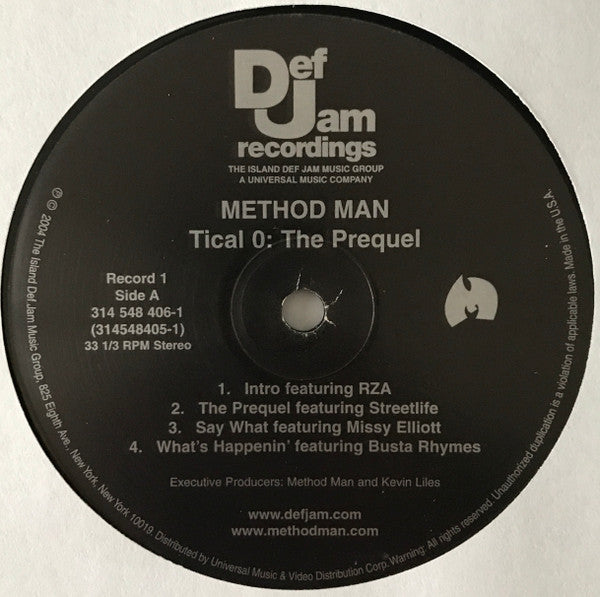 Method Man : Tical 0: The Prequel (2xLP, Album)