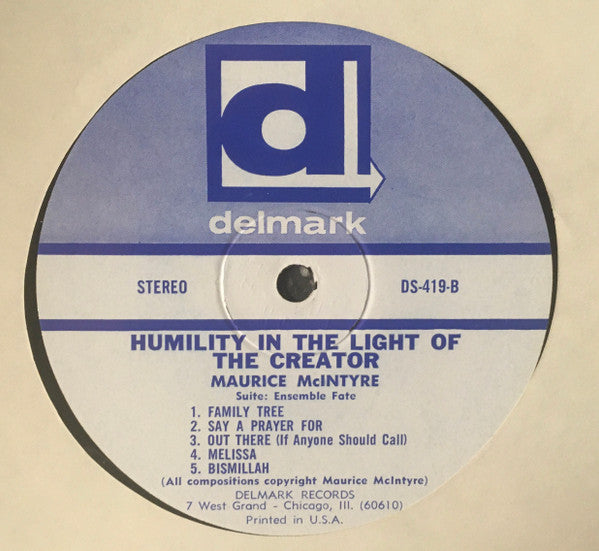 Maurice McIntyre : Humility In The Light Of Creator (LP, Album)