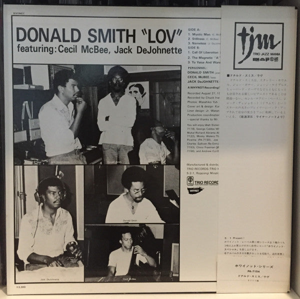 Donald Smith featuring Cecil McBee, Jack DeJohnette : Luv (LP, Album, Promo)