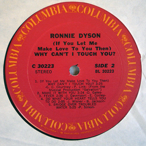 Ronnie Dyson : (If You Let Me Make Love To You Then) Why Can't I Touch You? (LP, Album)