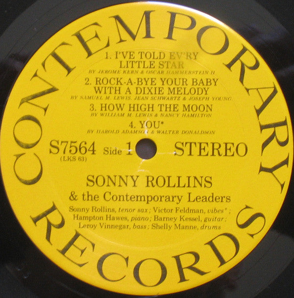 Sonny Rollins : Sonny Rollins And The Contemporary Leaders (LP, Album, RP)