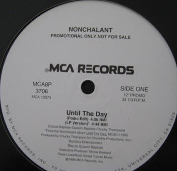 Nonchalant : Until The Day (12", Promo)