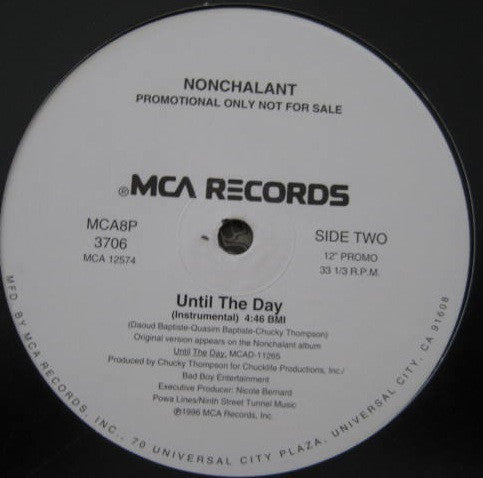 Nonchalant : Until The Day (12", Promo)