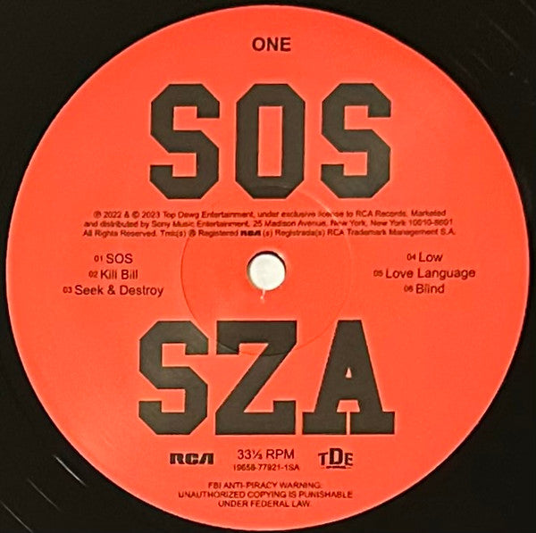 SZA (2) : SOS (2xLP, Album)