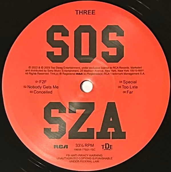 SZA (2) : SOS (2xLP, Album)