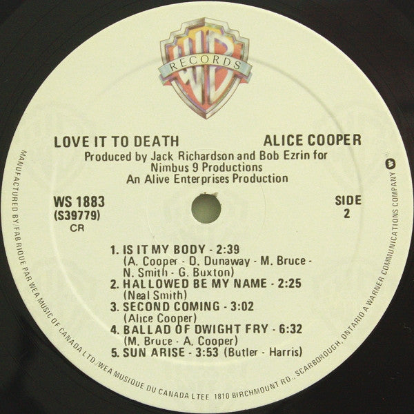 Alice Cooper : Love It To Death (LP, Album, RE, Gat)