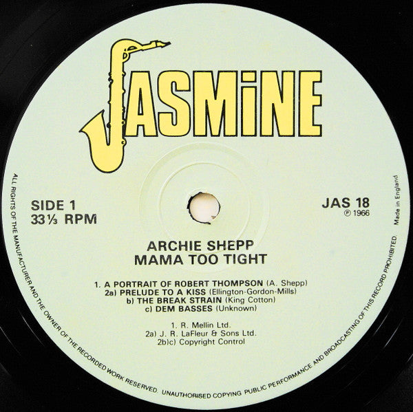 Archie Shepp : Mama Too Tight (LP, Album, RE)
