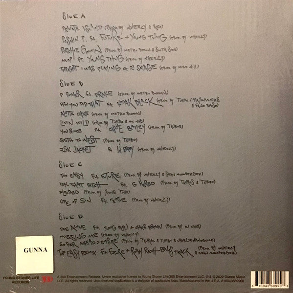 Gunna : DS4EVER (2xLP, Album, Sil)
