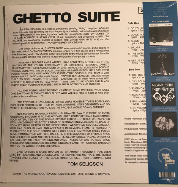 Galt MacDermot : Ghetto Suite (LP, Album, RSD, Ltd, RE)