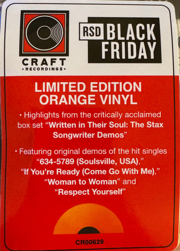 Various : Written In Their Soul – The Hits: The Stax Songwriter Demos (LP, Album, RSD, Ltd, Ora)