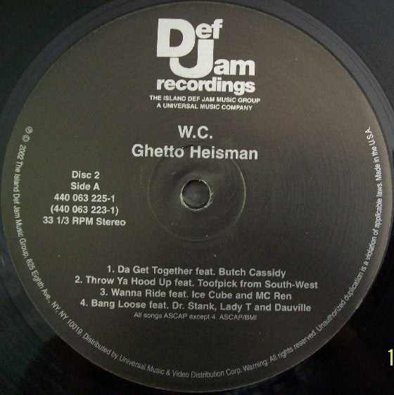 WC : Ghetto Heisman (2xLP, Album)